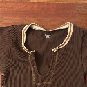 Urban Outfitters brown Go for gold top